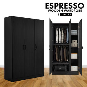 2/3 Door wardrobe closet wood ตู้เสื้อผ้า ตู้เสื้อผ้าไม้ ตู้ ตู้เก็บผ้า ตู้จัดเก็บ ความสูง 170ซม