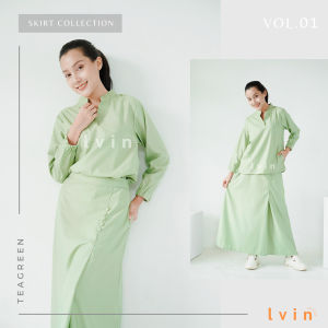 [ Lvin ] FLARE SKIRT  SCRUBS - Vol 01 -  Baju OKA Rok Mandarin Collar Lengan Panjang / Baju Jaga /Set Baju Celana Jaga Oka / Dokter / Baju OK