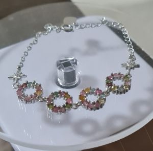 Tourmaline 925 Round Bracelet