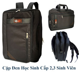 Cặp Đen Học Sinh Cấp 23( Balo Đa Năng) Dành Cho Sinh Viên Nhân Viên Văn Phòng Vừa Laptop 15.6inch