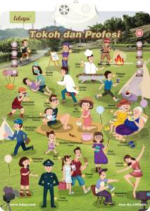 HAHA TOY Early Learning Bahasa Indonesia Poster Dinding Poster Pendidikan awal Dengan Audio