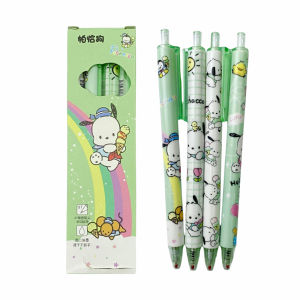 Pena Karakter 4in1 Kartun Series Pulpen Mekanik 0.5mm isi 4pcs Pulpen Gel Warna Hitam Bolpoint ptt