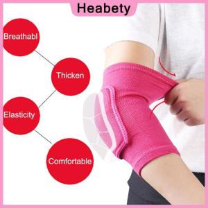 Heabety  2PCS Elastic Elbow Pads Thickened Sponge Elbow Knee Protectors Guard Basketball Volleyball Sport Arm Sleeve Pad Adults Children