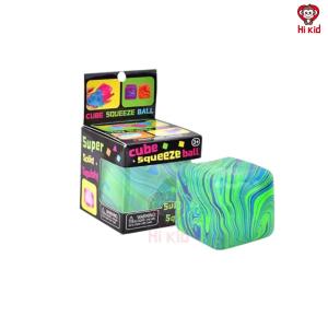[SG Seller]Cube Squeeze Ball Fidget Toy Colorful Swirl Stress Relief Cube Soft Squishy Sensory Toy for Anxiety Relief