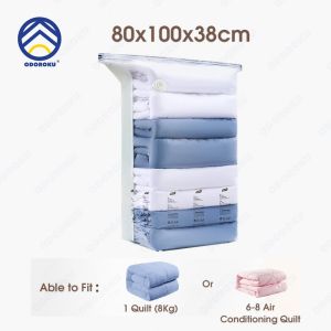 ODOROKU x Taili Cube Vacuum Storage Bags Space Saver Compression Bags Airtight Valve Double Seal Jumbo Cube Extra Large Vacuum Sealer Bags for Comforters Blankets Bedding Duvet Closet Organizers Space Bags Vacuum Storage Bags