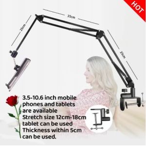 Flexible Long Arm Mobile phone tablet stand holder For Universal Device Desktop Clip Metal Bracket