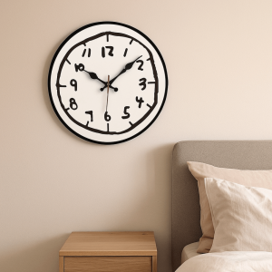 HOUCHU Cartoon Design Digital Wall Clock 30cm Size Special Design Creative Clock Special Minimalist Hanging Wall Clock Home Decoration