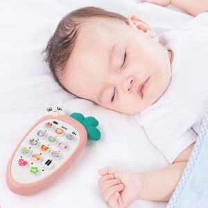 Điện Thoại Đồ Chơi Cho Bé Có Nhạc Thông Minh Hình Cà Rốt Phát Nhạc - Phát Sáng Cho Bé