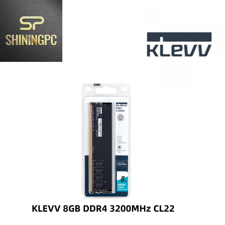KLEVV 8GB 16GB DDR4 3200MHz CL22 Performance Desktop