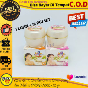 [ PAKET RESELLER 1 LUSIN ] 12Pcs Set K Brother Cream Beras Siang dan Malam ORIGINAL - 20 gr Cream Beras K Brother Cream K Brother Besar Bisa Bayar Ditempat [ COD ] / YESS