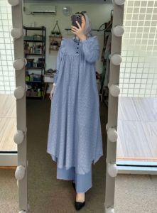 NEW SET LONG ARMANY ONESET MIDI KULOT PREMIUM SET LONG TUNIK WANITA TERLARIS SET OOTD MUSLIMAH KEKINIAN