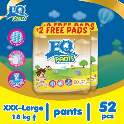 EQ Pants Big Pack XXXL (15kg up) - 24 pcs x 2 packs(42 pcs) - Diaper Pants