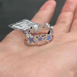 HEFEI STORE Hình Học Nhẫn Ngôi Sao bất đối xứng Phong cách Hàn Quốc Phụ kiện trang sức Nhẫn hở Y2K Độc đáo Hợp kim Khóa ngón tay Phụ nữ