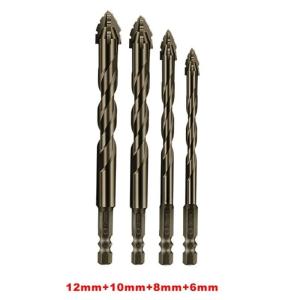 【Ready Stock】Hex Masonry Drill Bits 1/4 Shank Titanium Steel Metal Cross Drill For Glass Ceramic Concrete Brick Hard Drill Bit Tool