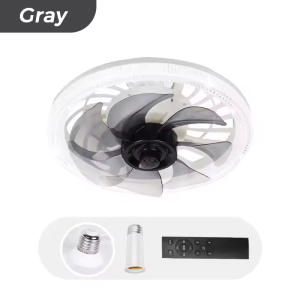 Inverter Ceiling Fan with LED Light For Living Room Modern Socket Fan E27 Easy Install 7 Blades Ceiling Fan Light Crystal Lampshade Chandelier
