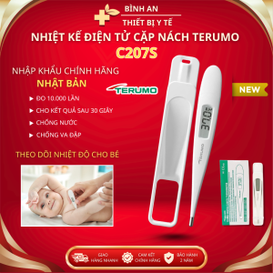 Nhiệt Kế Điện Tử Cặp Nách Terumo C207S Cho Bé & Người LớnĐo Nhiệt Độ Cơ Thể NhanhKết Quả Chính Xác - Chính Hãng NhậtBảo Hành 1 Năm