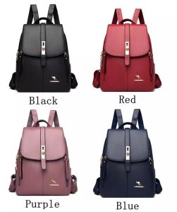 Tas Ransel Wanita Waterproof Bahan Nylon Warna Hitam Khaki Model Terbaru Kasual Anti Air