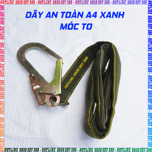 DÂY A4 XANH MÓC TO DÂY AN TOÀN LAO ĐỘNG HỖ TRỢ LÀM VIỆC TRÊN CAO