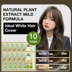 【10pcs 300ml 】Bubble Herbal Plant Hair Dye Shampoo Organic Color Hair Blackening Permanent Ash Brown