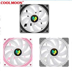 COOLMOON AS1 CPU Cooler 5V 3 Pin ARGB PC Quiet Ventilador FDB Bearing Temperature-controlled 120mm PWM Cooling Fan for Intel LGA 1150 1151 1155 2011 AMD AM3 AM4 Silent Radiator
