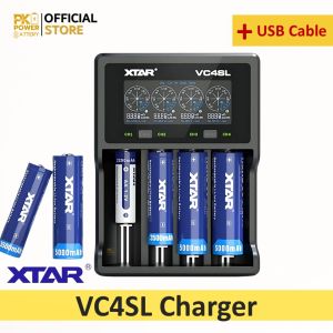 XTAR VC4SL  เครื่องชาร์จแบตเตอรี่อัจฉริยะ 4 ช่อง หน้าจอ LCD แบบ Type-C (เฉพาะเครื่อง)
