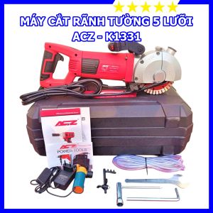 Máy cắt gạch bê tông 5 lưỡi ACZ K1331 công suất lớn cắt 5 lưỡi một lần tạo rãnh siêu nhanh
