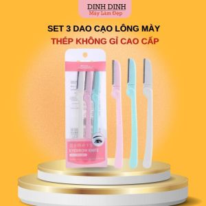 Dao cạo lông mày chân mày Lameila cao cấp set 3 chiếc sắc bén chống gỉ