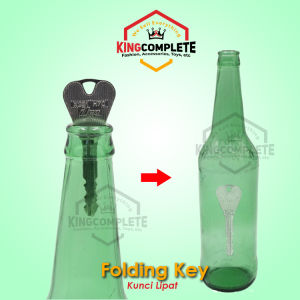 Folding Key Alat Sulap Kunci masuk botol Kunci Lipat