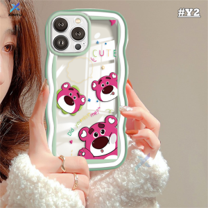 (Lokal Ready) Xinyu Casing hp Vivo Y17S Y36 Y16 Y27 Y02T Y15s Y15A Y12S Y12A Y02 Y01 Y02S Y22 Y35 Y21A Y21S Y33S Y12 V25e Y15 Y17 Y11 Y20S Y91C Y19 Y30 Y53s S1 Stroberi Kartun Penutup Pelindung Lembut Pinggiran Gelombang Warna-warni pola beruang Case