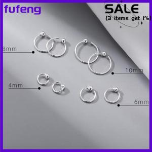 fufeng Tối Giản Người Phụ Nữ Hoop Bông Tai Nhỏ Tai Xương Khóa Đơn Giản Đồ Trang Sức Mỹ Tai Xương Móng Tay Bông Tai Cho Phụ Nữ Tai Hoops