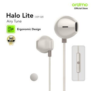 oraimo Earphone Berkabel Airy Tune OEP-320 Headset Semi In-Ear Kabel Kontrol Tombol Headphone Desain Ergonomis Kabel Tebal Suara Premium 1.2 Meter Earphone Headset Kabel Mic Bass Stereo Wired Murah Gaming Sport Button Control Ergonomic Design Sound Thick