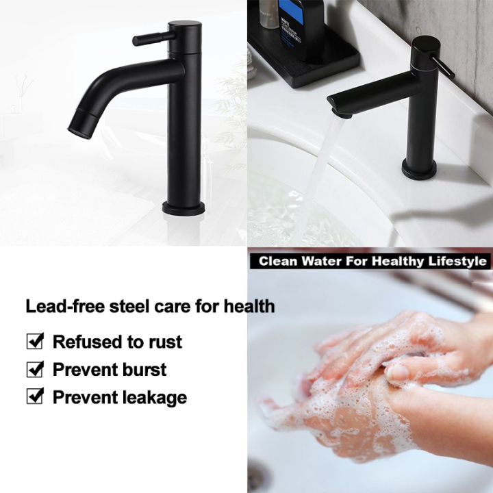 Roca Ona Titanium Black Basin Mixer Tap With Pop Up Waste - View #2