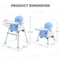 Jollybee 3 in 1 Baby Kids Safety Dining High Chair Booster Seat With Wheels. 