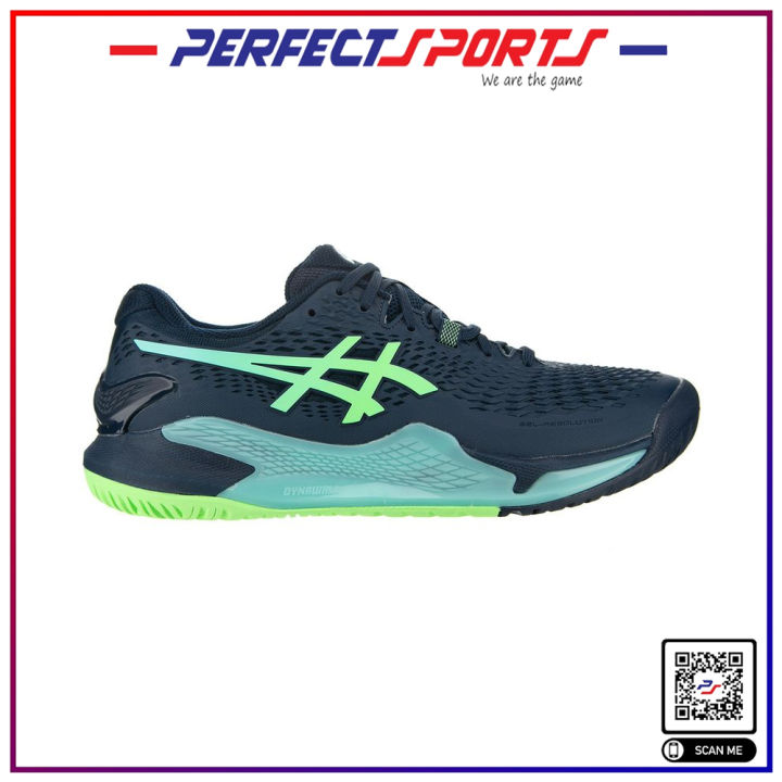 Asics Gel Resolution LE Mens Tennis Shoe Navy Blue/Lime Burst