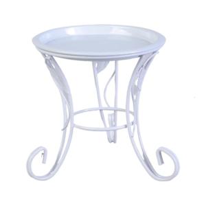 Simple Iron Plant Stand Iron Plant Holder Space Saving Flower Rack Iron Texture for Desk Enhancing Your Living Space