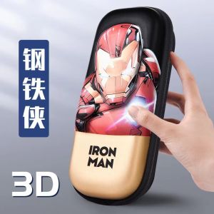 (SG Seller) Disney Stationary Marvel Spiderman 3D Pencil Case Super Heroes Captain America Iron Man Anime Childrens Stationery Box 3d Cartoon Pencil Box Boy Gifts-WJ91