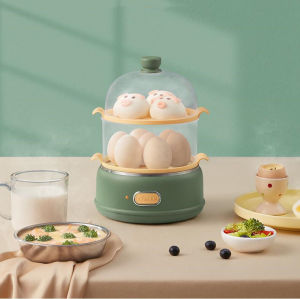Bear Egg Steamer Egg Boiler Double Layer Large Capacity Automatic Power-off Small Steamed Egg Custard Breakfast Machine ZDQ-B14E8