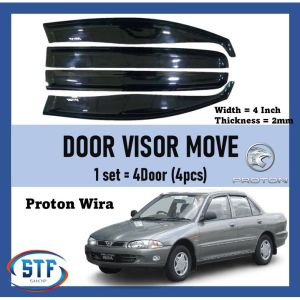 Proton WIRA/Wira Aeroback/Wira SE Door Visor Move 4 inch Wind Deflector (4PCS/SET)