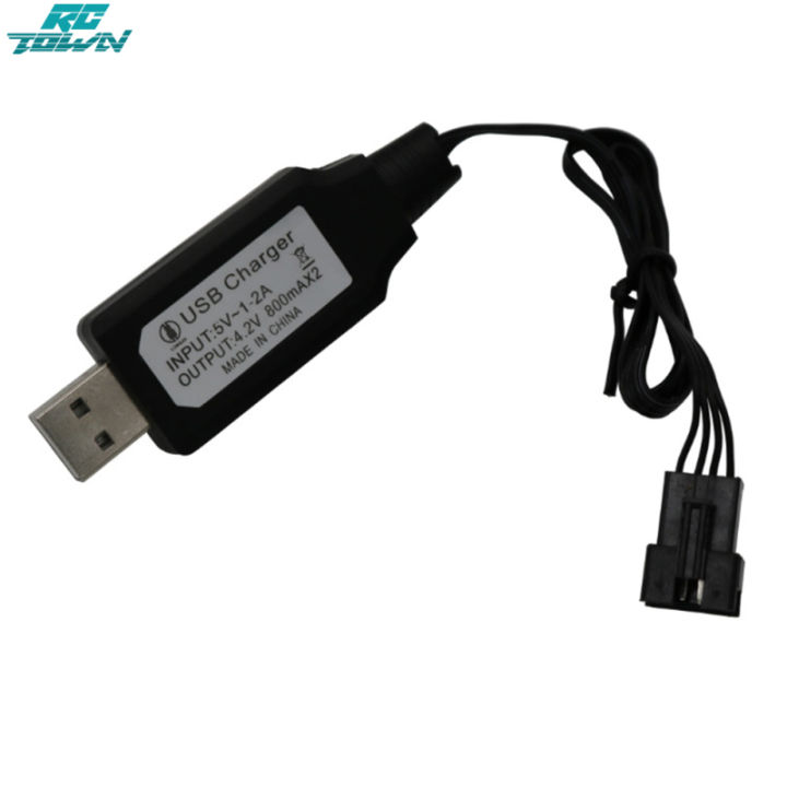 Câble De Charge USB Pour Batterie LiPo 2S 7,4V - Connecteur SM-4P - Pour Voitures, Drones Et Jouets RC - Protection Intégrée