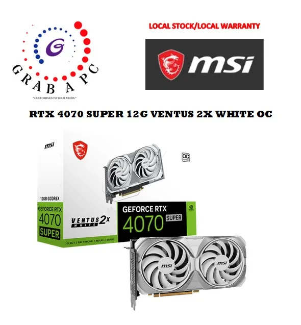 MSI GEFORCE RTX 4070 SUPER 12G VENTUS 2X WHITE OC
