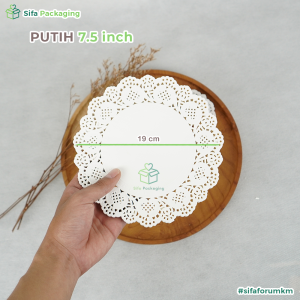 Kertas Tatakan Toples Kertas Renda Alas Kue Paper Dollies Dolly Putih Coklat Kertas Dollies Bulat Alas Roti Tahan Minyak