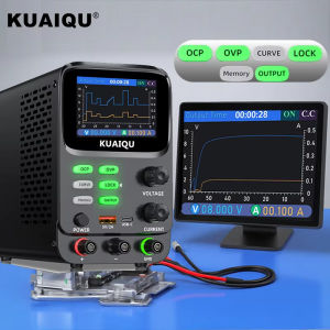 Kuaiqu ม้านั่งดิจิตอล DC Power Supply Variable 30V 10A Adjustable Switching Regulated Power Supply CV CC With Data StorageOn/off Output USB Quick Charge PC Software Control Encoder Adjustment Knob