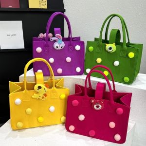 Cute Cartoon Felt Material Handbag Mommy bag Gift bag Shopping bag Kids Gift bag 2E Tote bag