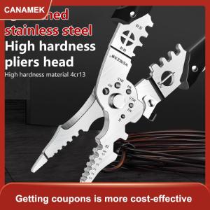 【CANAMEK 】 Multi Functional Electrician Pliers For Wire Splitting And Stripping Specialized For Electricians