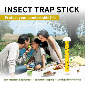 1-Pack Long-Lasting Type Insect Sticky Traps - Indoor & Outdoor Use Targets & Kills Aphids/Thrips/Mosquitoes Pesticide-Free Safe Formula