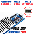 MAX7219 Led Dot Matrix 32X8 Red Light Display Modul Rapat No Gap Merah For Arduino. 