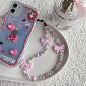 MillionGrid Đơn giản dễ thương Kawaii Bowknot đính cườm chuỗi điện thoại thời trang tinh tế Keychain cho phụ nữ cô gái ngọt ngào túi trang trí phụ kiện Quà Tặng