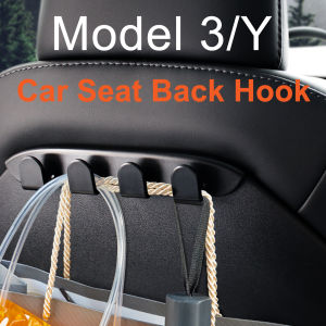 OATSBASF Seat Back Hooks Compatible with Tesla Model 3 Model Y 2017-2023 Headrest Hooks Car Bag Hook Stylish Back Seat Hanger Designed for Tesla Model 3 Model Y