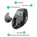 【2.4G】 UGREEN MU006 Chuột không dây Chuột công thái học 5 cấp độ 4000 DPI 6 nút, Chuột im lặng không dây 2,4G USB với bộ thu Nano, Chuột không dây cho máy tính xách tay, máy tính, PC, MacBook, Chromebook. 
