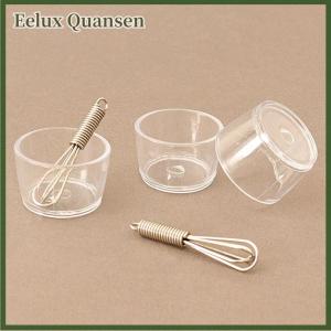 Eelux 1 Bộ Dollhouse thu nhỏ trứng Bát trứng Beater cán Pin Pan nhà bếp mô hình trang trí nội thất đồ chơi nhà búp bê phụ kiện